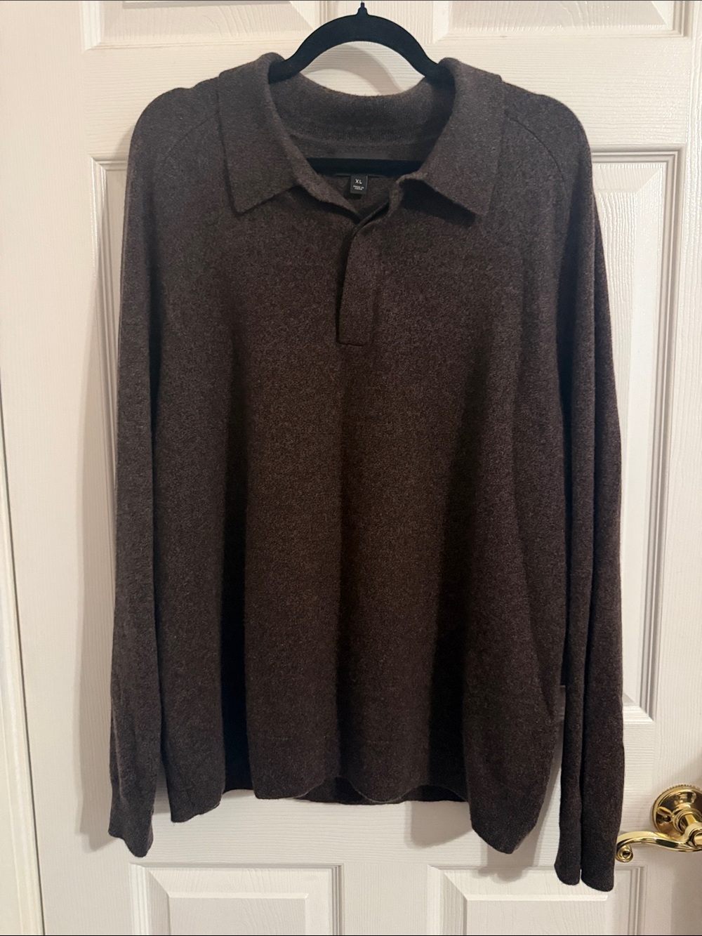 Banana Republic Men’s Cashmere Polo Sweater XL Brown